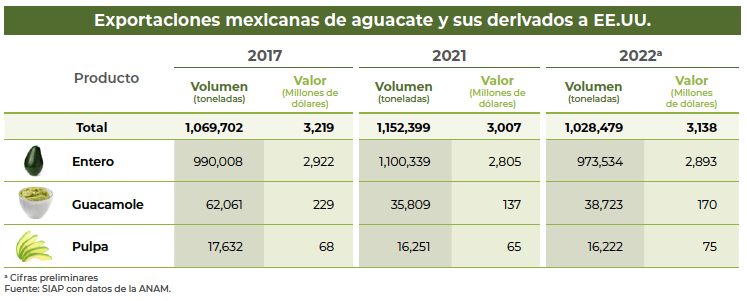 Aguacate: cifra récord de exportación previo al Super Bowl