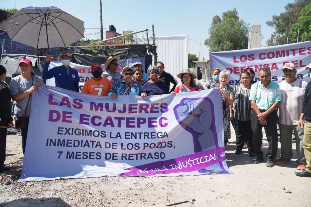 Ecatepec: mujeres exigen al gobierno del Edomex la entrega de siete pozos de agua