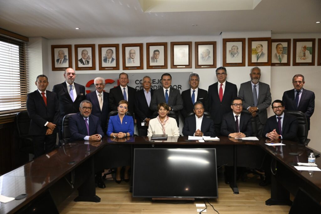 Reunión Delfina Gómez-Consejo Coordinador Empresarial para detallar propuestas en seguridad y competitividad económica para Edomex
