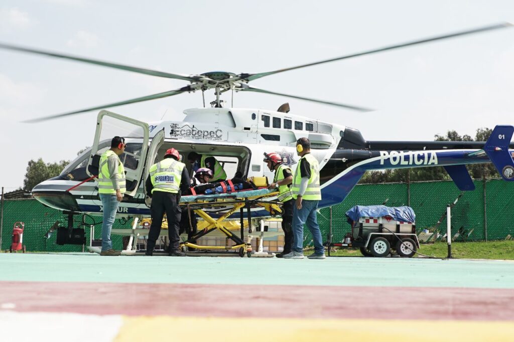 Ecatepec: helicópteros Jaguar 1 y 2  salvan la vida de 98 por ciento de pacientes trasladados