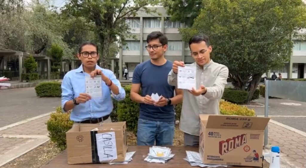 Estudiantes organizaron Simulacro Electoral Universitario para la gubernatura Edomex