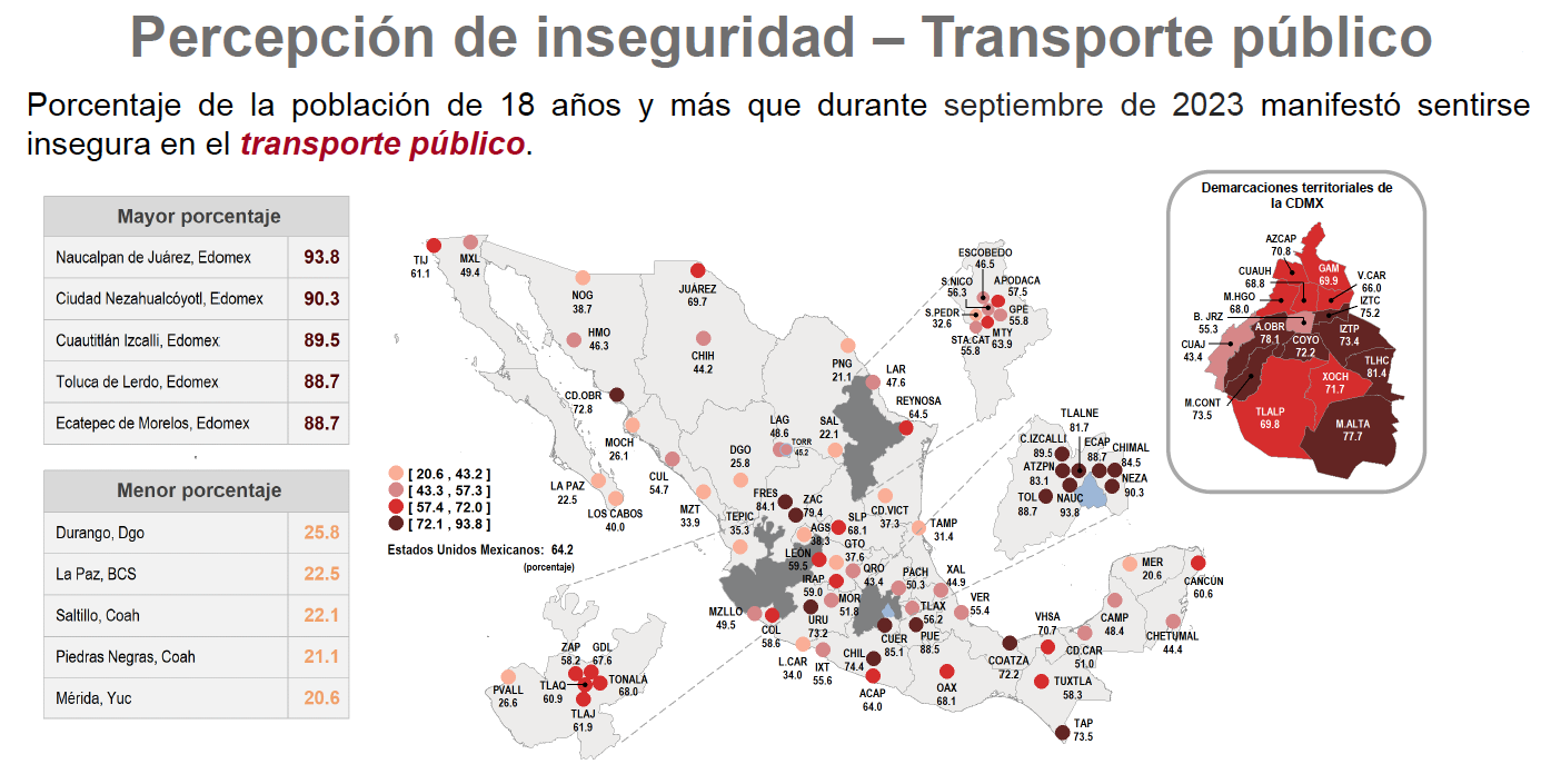 Inseguridad transporte Edomex 3t23