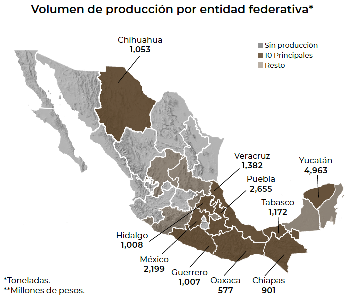 Edomex en el top nacional en seis agroalimentos decembrinos; destaca el “Huacholotl”