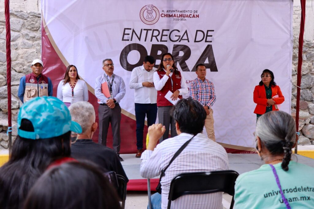 Entregan obras de pavimentación en la Copalera, en Chimalhuacán