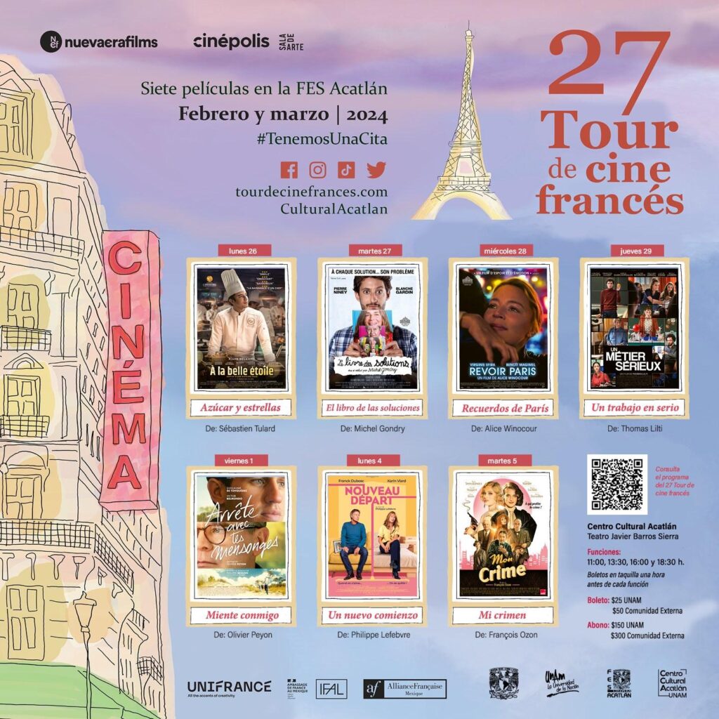 Vuelve el “Tour de Cine Francés” al Barrios Sierra, de la FES Acatlán