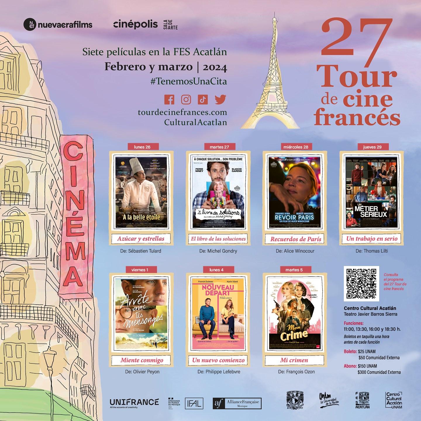 27 Tour de cine francés