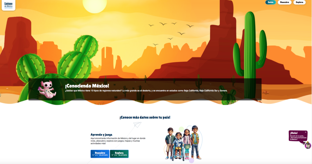 INEGI relanzó su portal «Cuéntame de México», para niñas, niños y adolescentes 