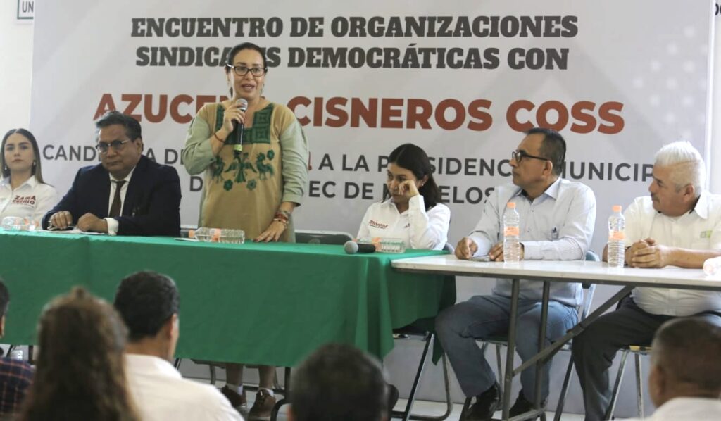 Suma de esfuerzos  para mejorar Ecatepec, se comprometen Azucena Cisneros y sindicatos