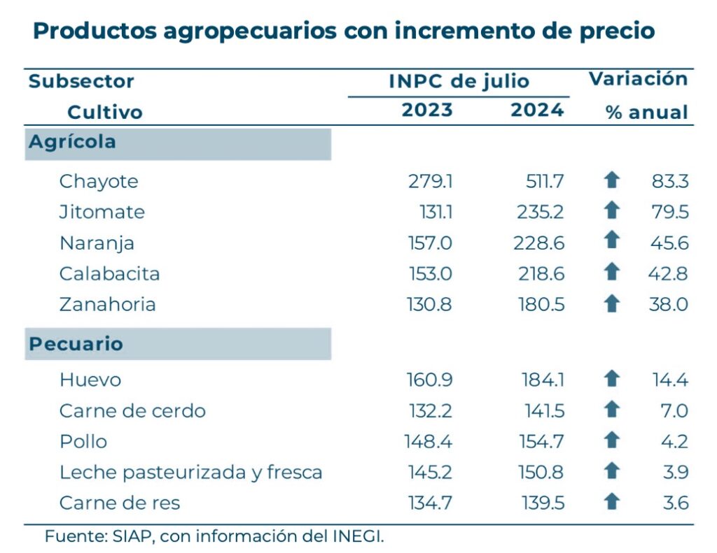 Lluvias afectaron producción de agroalimentos  e impactaron precios