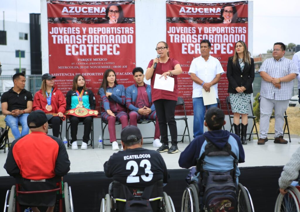 Nunca más se abandonará a deportistas de Ecatepec: Azucena Cisneros Coss