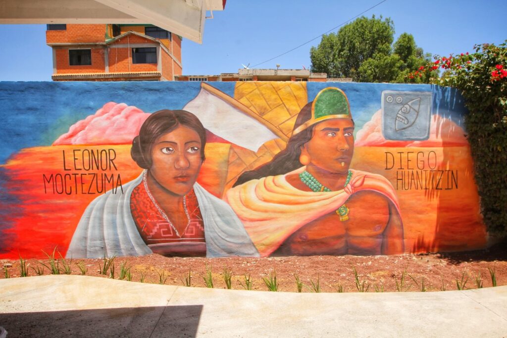 Muralistas narran la historia de Ecatepec en Corredor Cultural Diego de A. Huanitzin