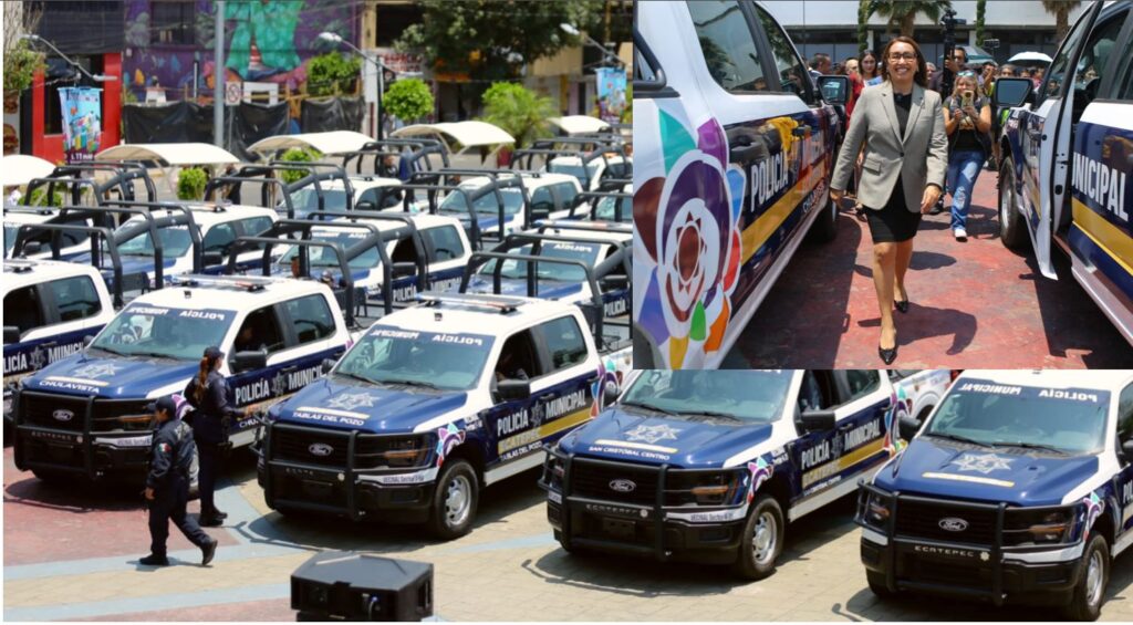 Refuerzan tareas de seguridad con entrega de 80 patrullas a policías de Ecatepec