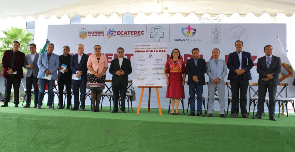 Firman  Compromiso por la Paz en Ecatepec