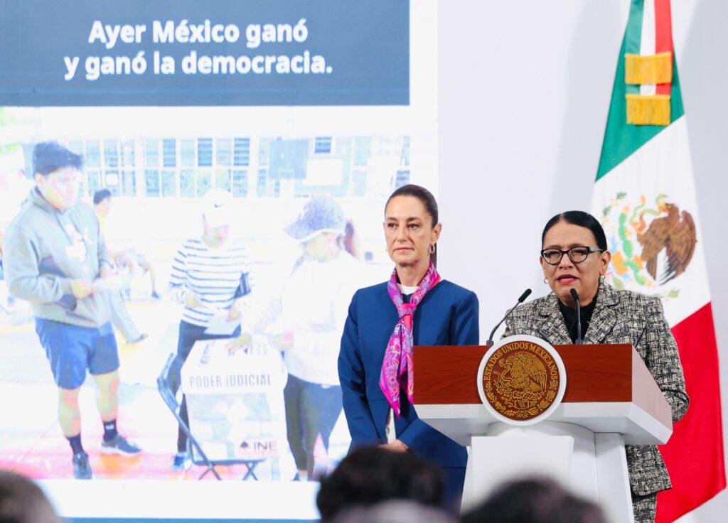 Elección Judicial, paso firme a la construcción de una justicia más transparente y cercana al pueblo: Rosa Icela Rodríguez