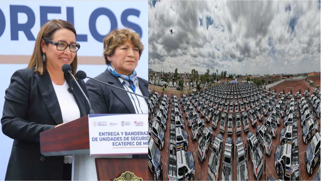 Con más unidades, Azucena Cisneros y Delfina Gómez fortalecen a la policía de Ecatepec