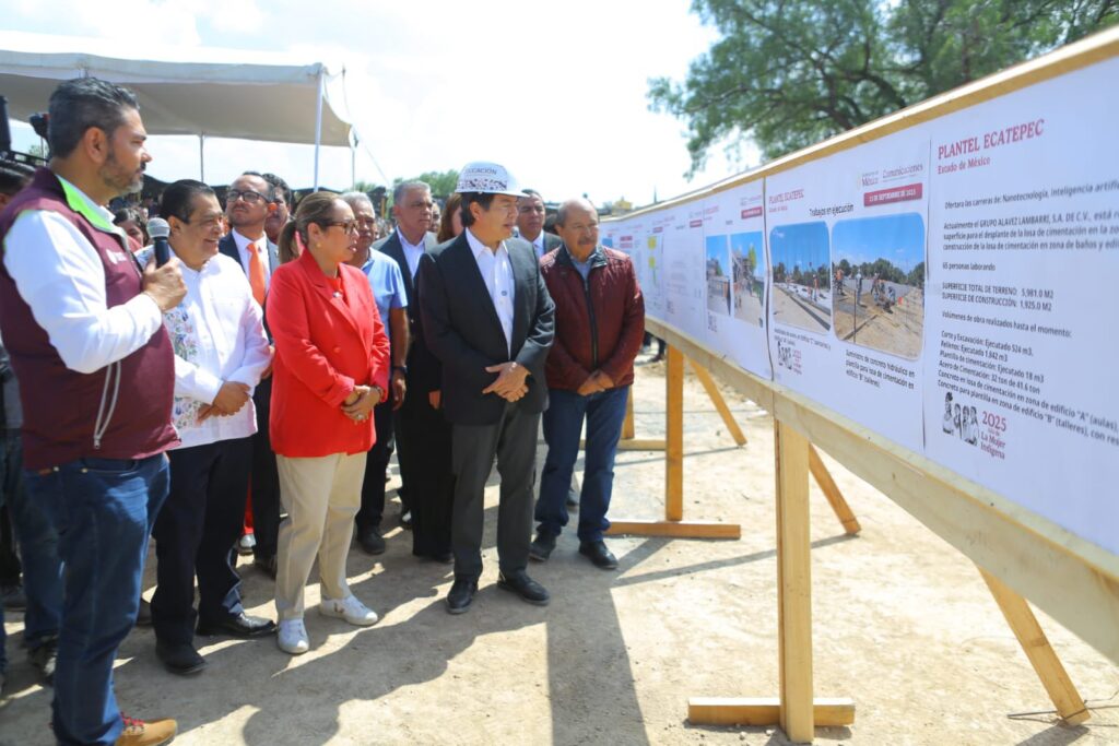 Colocaron primera piedra del CBTIS 295 en Ecatepec; beneficiará a 300 estudiantes