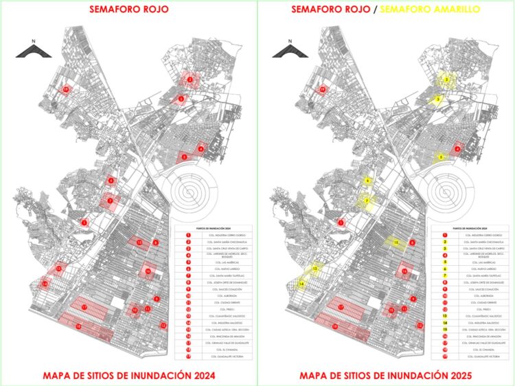 Inundaciones mapa Ecatepec