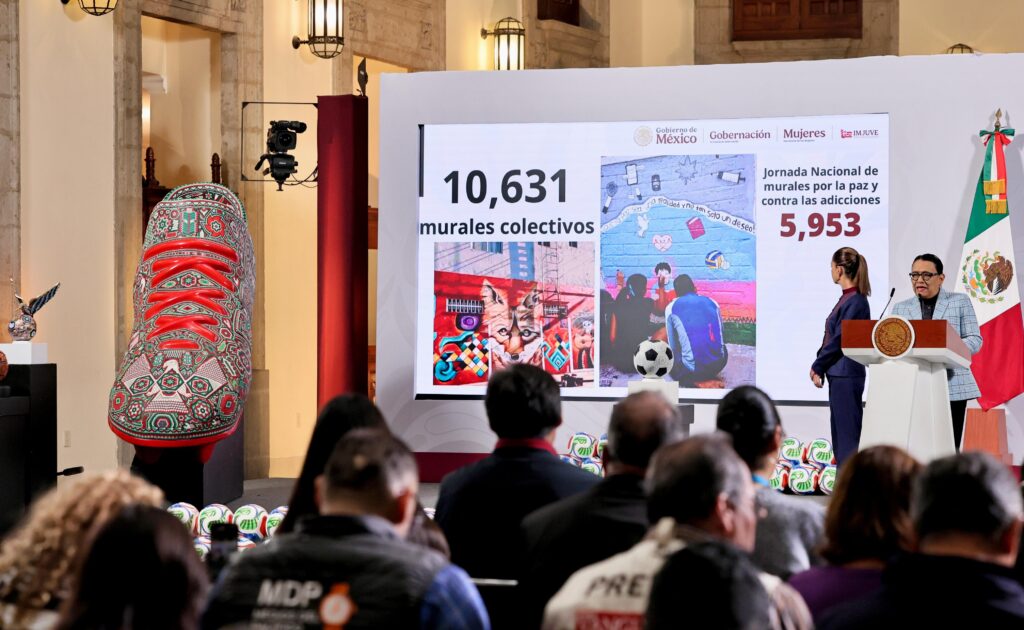 Rescate de 4 mil espacios públicos y la creación de 10 murales con el Mundial Social del 2026