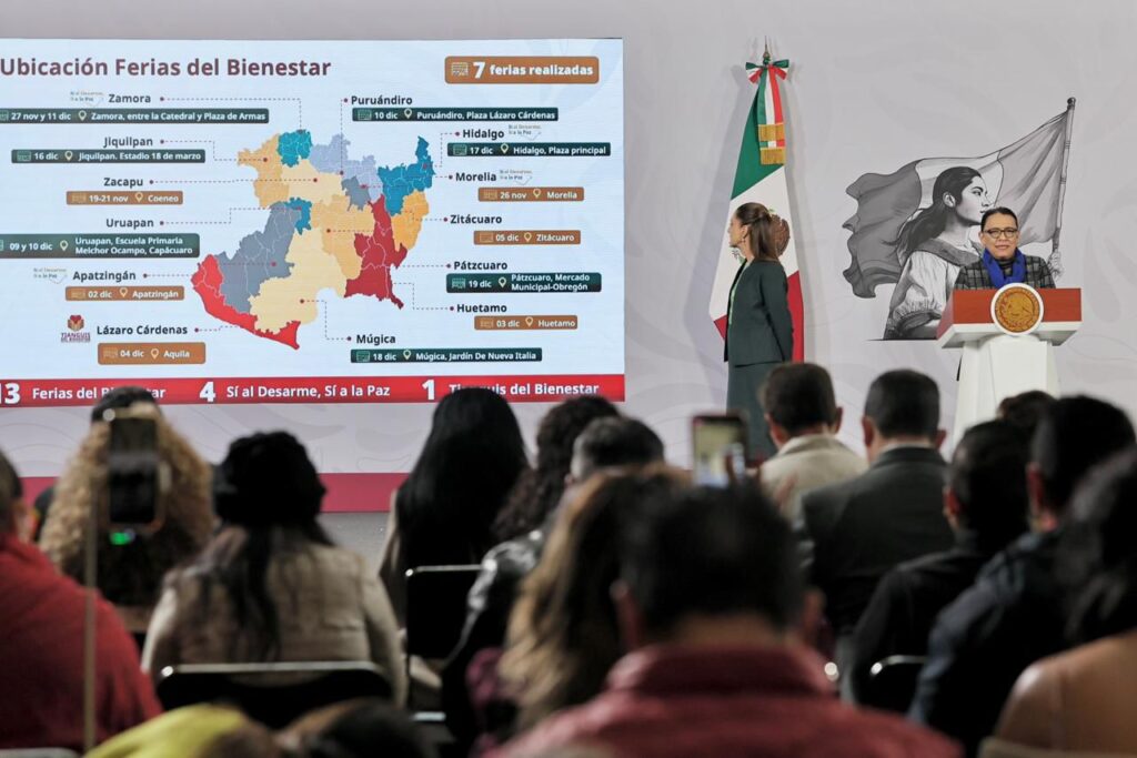 Ferias del Bienestar benefician a población de  Michoacán con más de 74 mil 236 atenciones