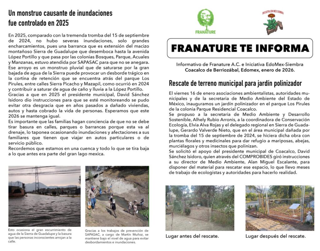 Delfina Gómez recibe órgano informativo de Franature e Iniciativa Edomex-Siembra