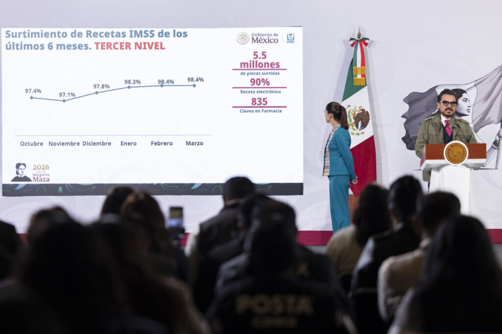 Abasto de medicamentos al 97 por ciento en IMSS, IMSS Bienestar e ISSSTE
