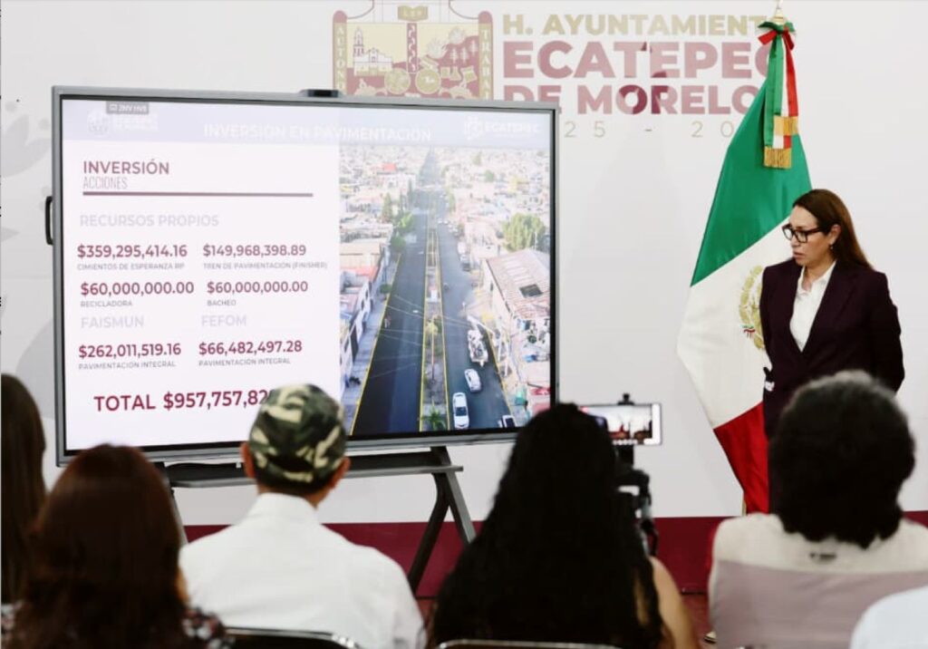 Repavimenta Ecatepec 157 kilómetros de vialidades en lo que va del año