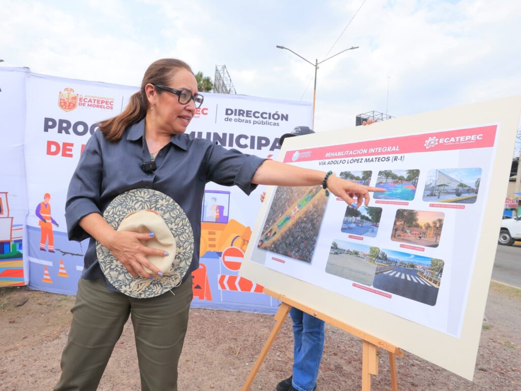 En marcha trabajos de rehabilitación integral de los 9 kilómetros de la avenida R1, en Ecatepec