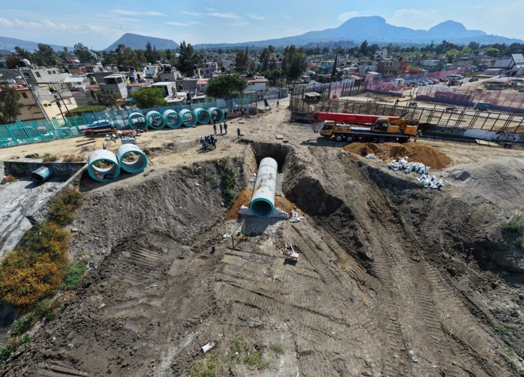 Obras para prevenir inundaciones en la Zona Oriente del Edomex, casi terminadas